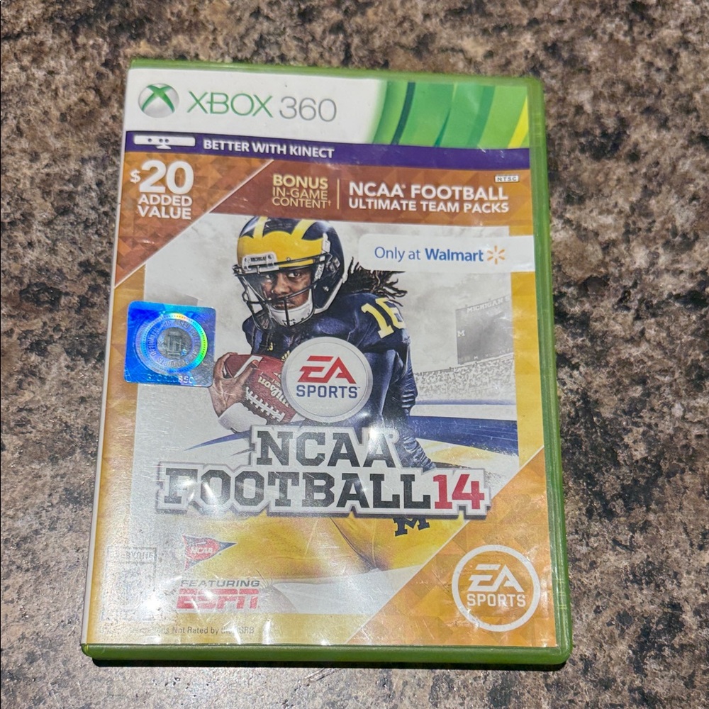 NCAA Football 14 Xbox 360 Game - Green Case